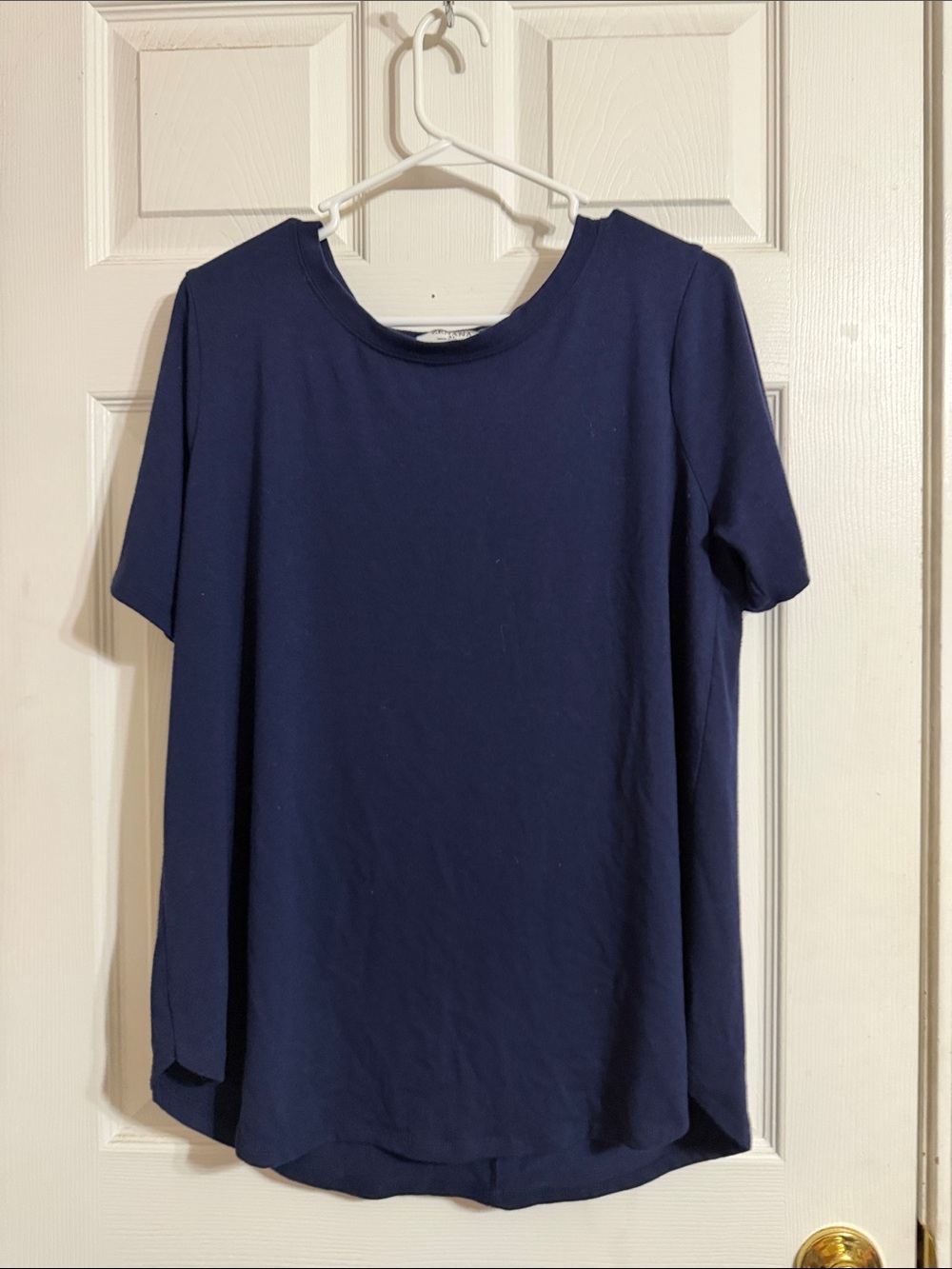 Zenana Outfitters Navy Short Sleeve Crew Neck Top